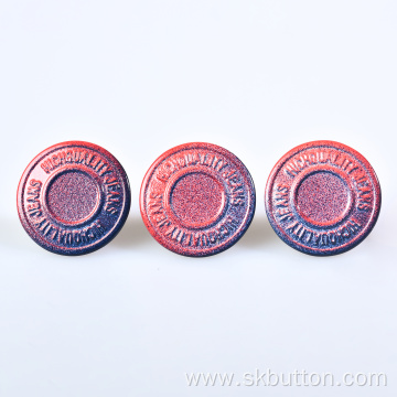 embossed screw r Jeans Button